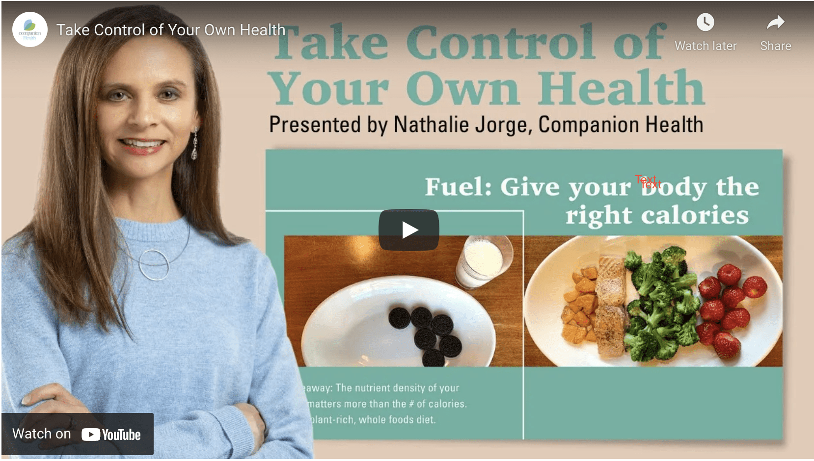 Take Control of Your Health - a presentation by Nathalie Jorge